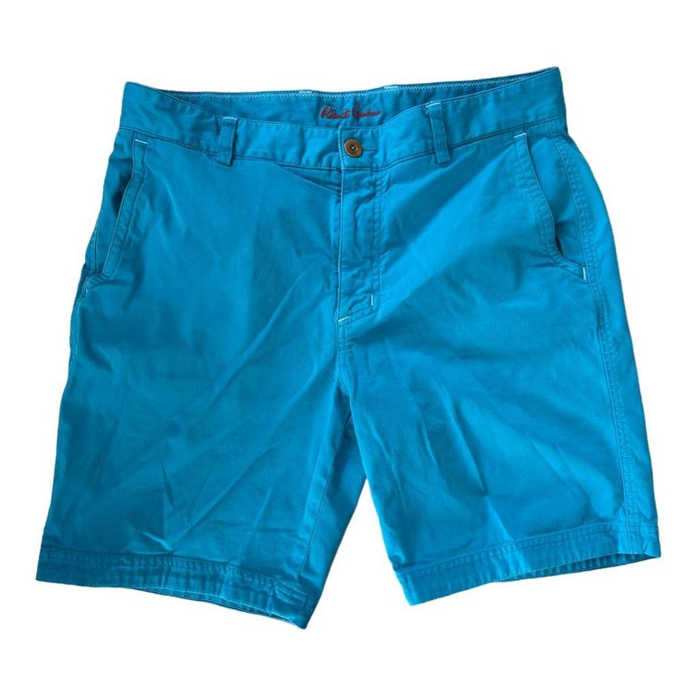 Robert Graham Men’s Short Pants bright blue soft cotton shorts waist 34”